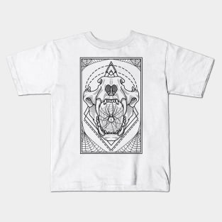 Dog Skull, Black Kids T-Shirt